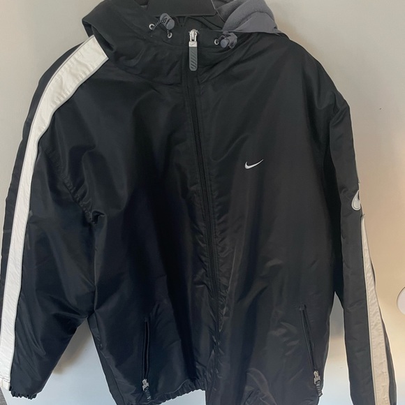 Vintage Nike Puffer Jacket Oversized Winter Coat Sz Large Removable Hood VTG